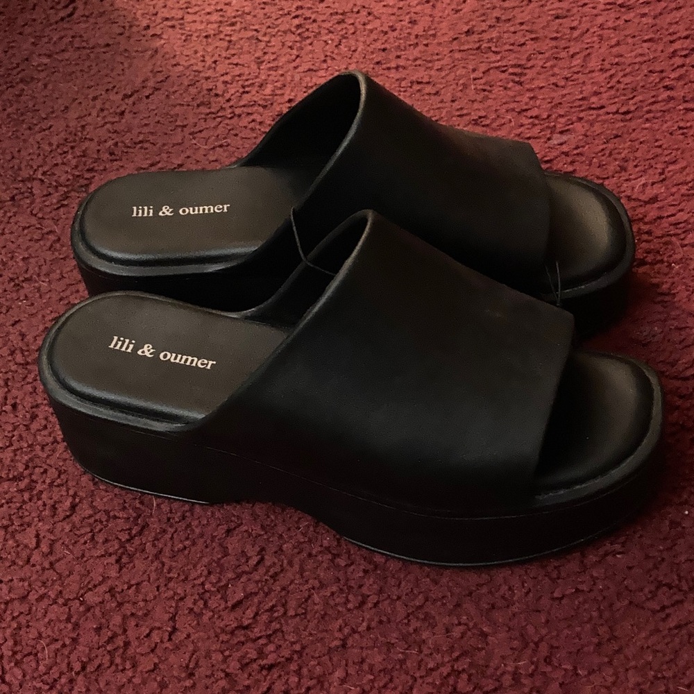 Lili & Oumer Black Women's Slide Sandals — Y2K vintage fashion